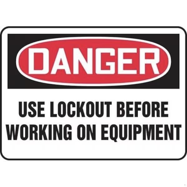 Accuform OSHA DANGER SAFETY SIGN USE LOCKOUT FRMLKT027VS FRMLKT027VS - main